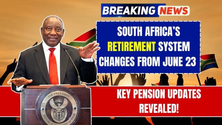 South Africa’s Retirement System Changes from June 23 – Key Pension Updates Revealed!